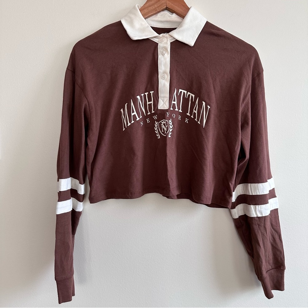 HOLLISTER Cropped Varsity long sleeve XS